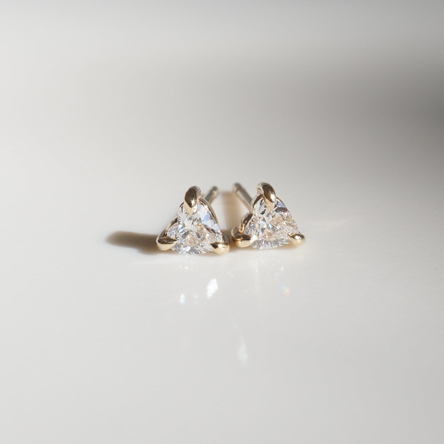 0.3 TCW Heart Shaped Lab Grown Diamond Stud Earrings