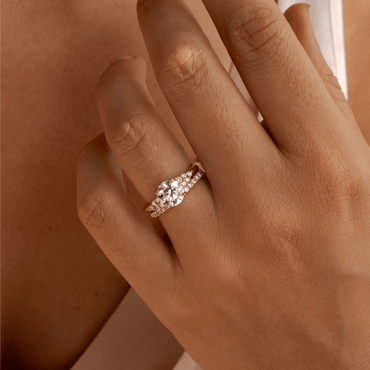Marquise Shaped Three Stone Lab Grown Diamond Engagement Ring