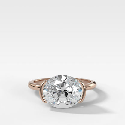 Marquise Shaped Three Stone Lab Grown Diamond Engagement Ring