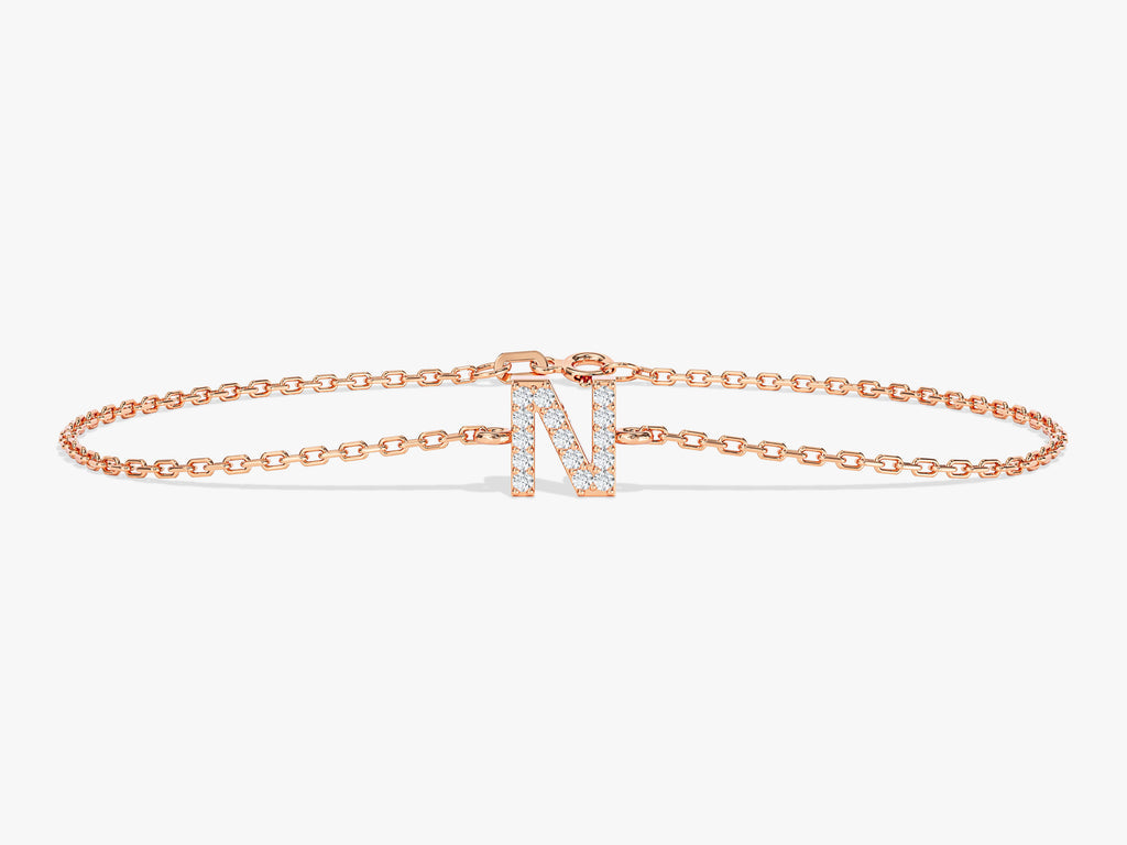 0.08 TCW Initial's Lab Grown Diamond Bracelet