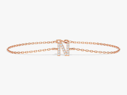 0.08 TCW Initial's Lab Grown Diamond Bracelet
