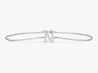 0.08 TCW Initial's Lab Grown Diamond Bracelet