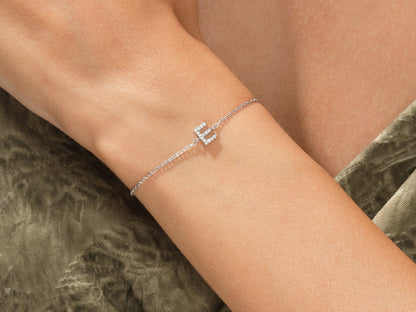 0.08 TCW Initial's Lab Grown Diamond Bracelet