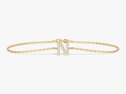 0.08 TCW Initial's Lab Grown Diamond Bracelet