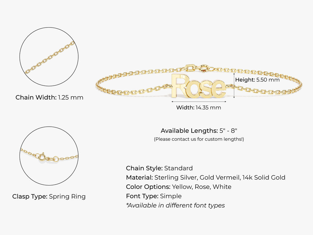 Customised Name Gold Bracelet