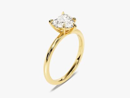 1.5 CT Heart Cut Solitaire Lab Grown Diamond Engagement Ring