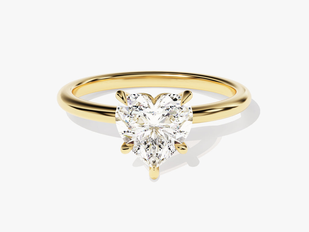 1.5 CT Heart Cut Solitaire Lab Grown Diamond Engagement Ring