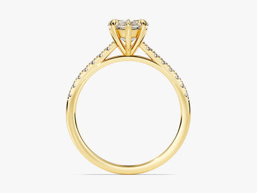 1 CT Heart Cut Pave Lab Grown Diamond Engagement Ring