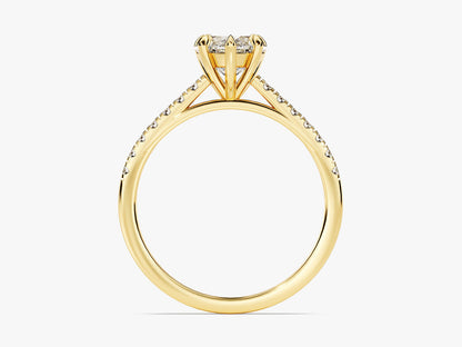 1 CT Heart Cut Pave Lab Grown Diamond Engagement Ring