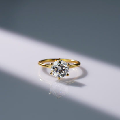 Oval Solitaire Engagement Ring – 2 CT Lab Grown Diamond