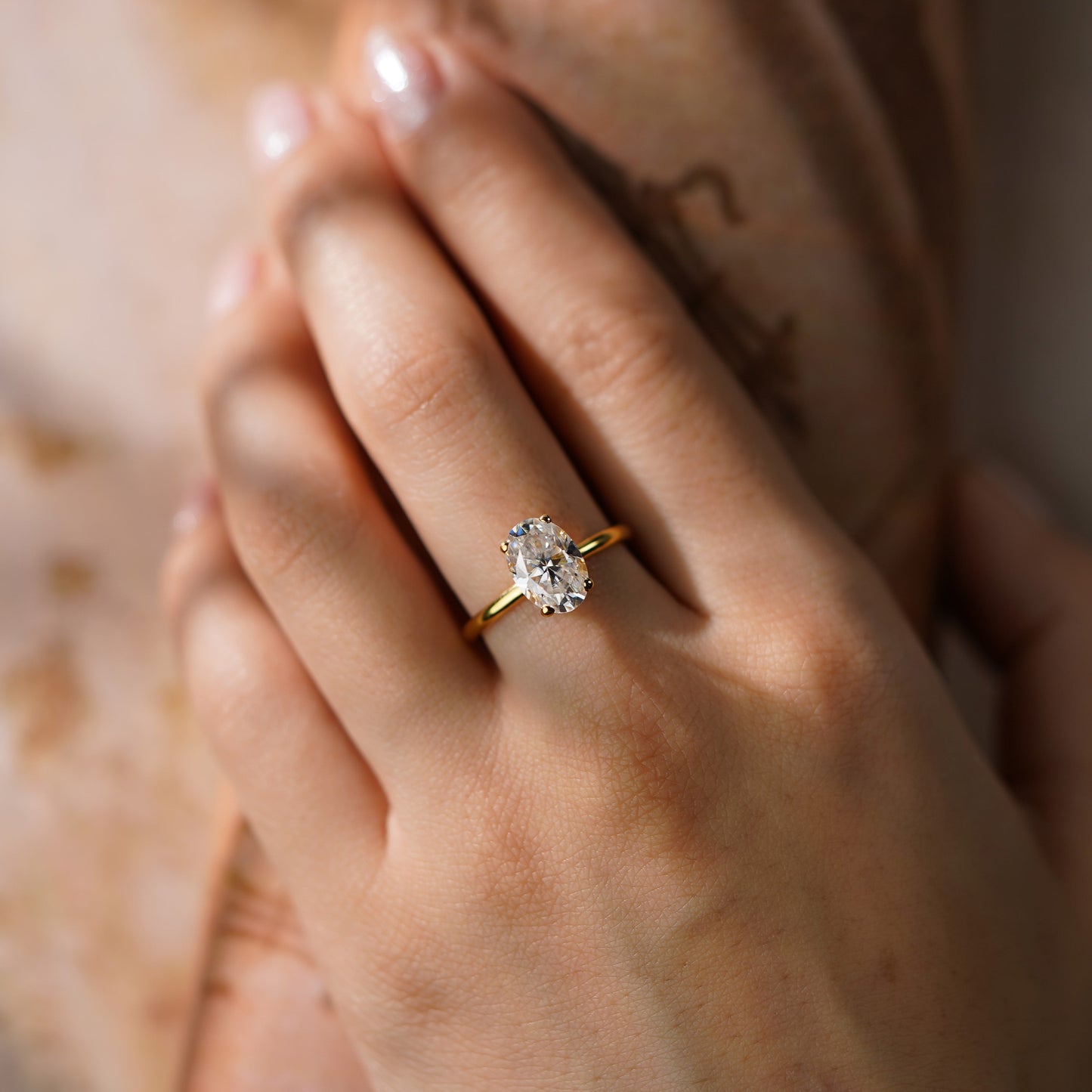 Oval Solitaire Engagement Ring – 2 CT Lab Grown Diamond