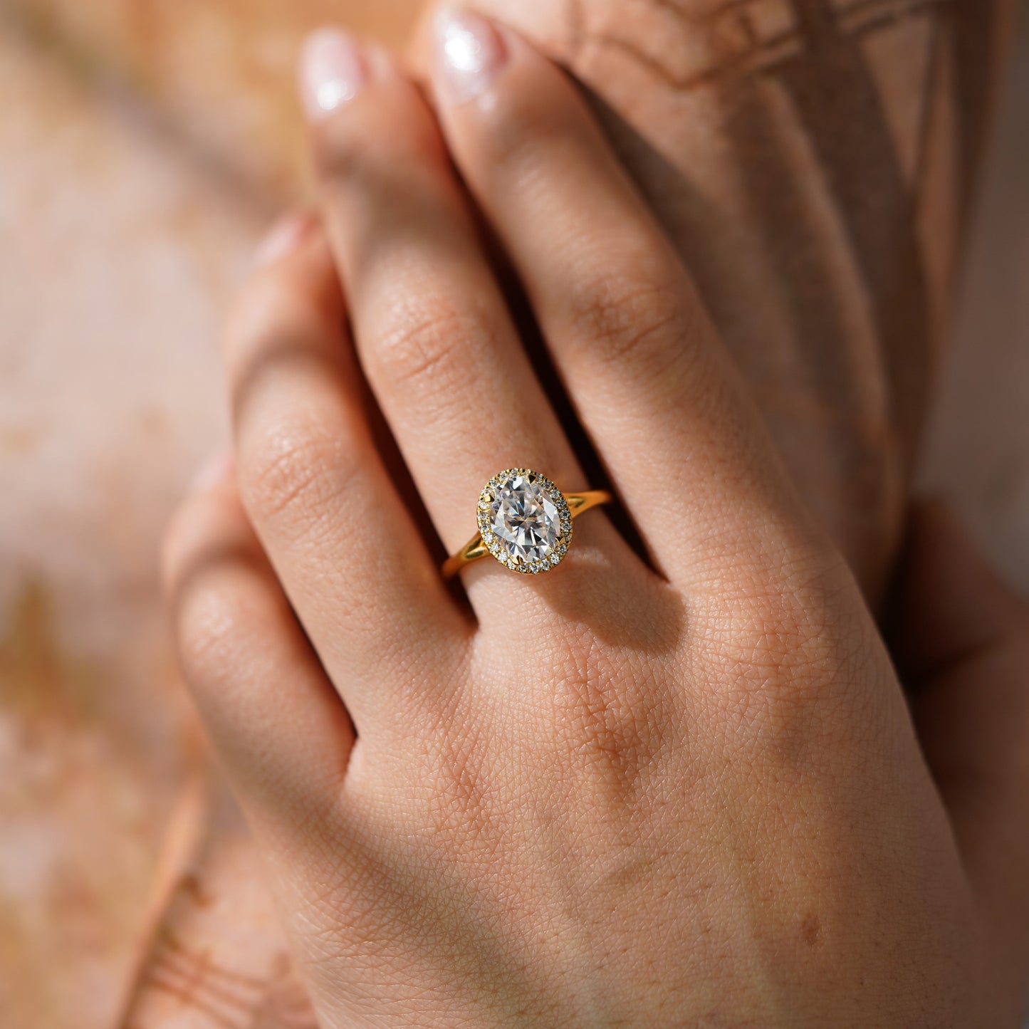 Oval Solitaire Engagement Ring – 2 CT Lab Grown Diamond