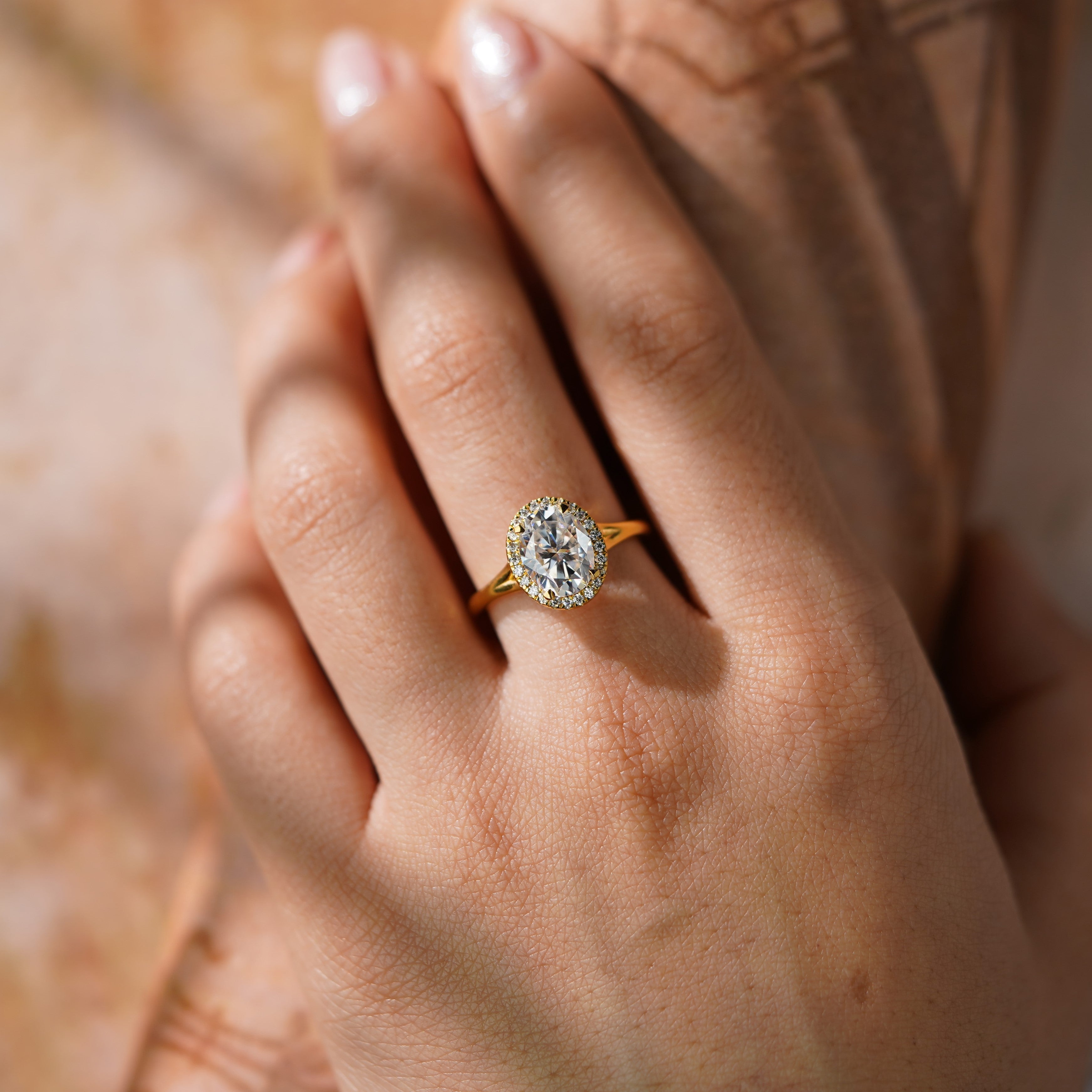 Oval Solitaire Engagement Ring – 2 CT Lab Grown Diamond
