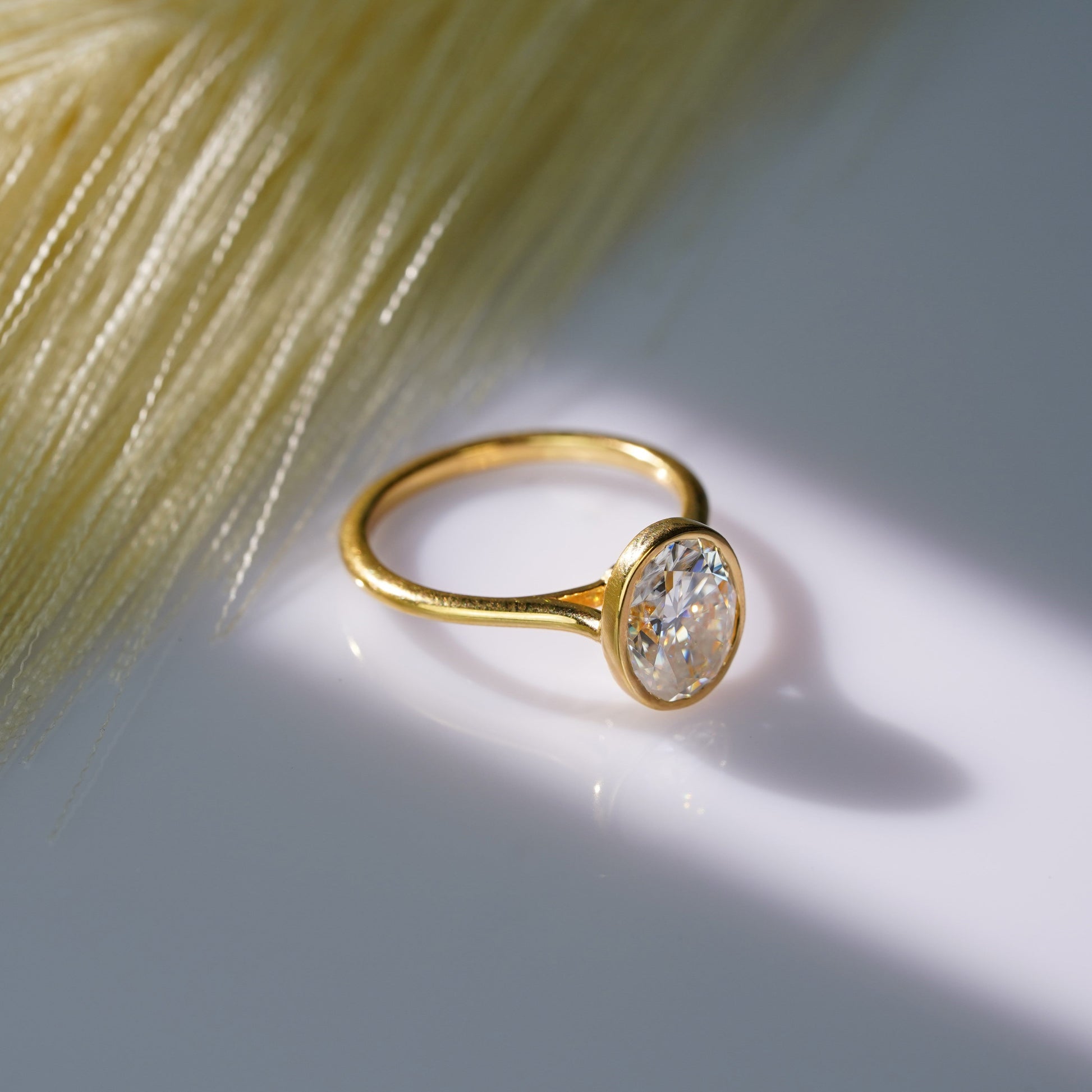Oval Solitaire Engagement Ring – 2 CT Lab Grown Diamond