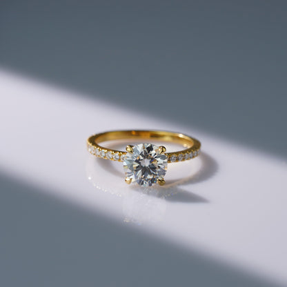 Oval Solitaire Engagement Ring – 2 CT Lab Grown Diamond