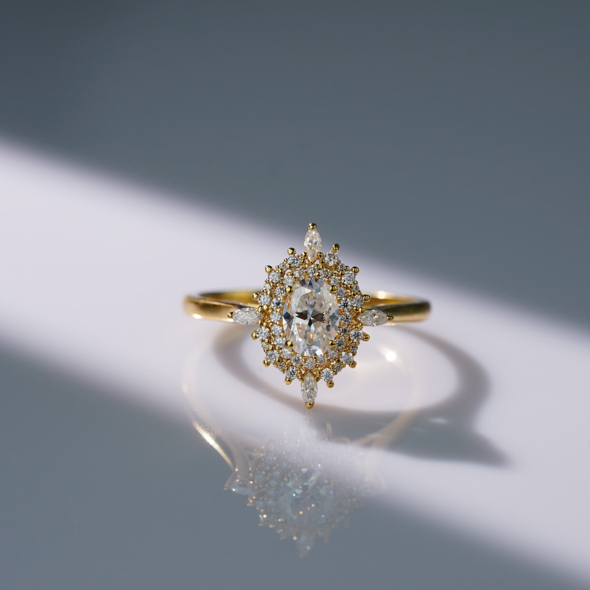 Oval Solitaire Engagement Ring – 2 CT Lab Grown Diamond