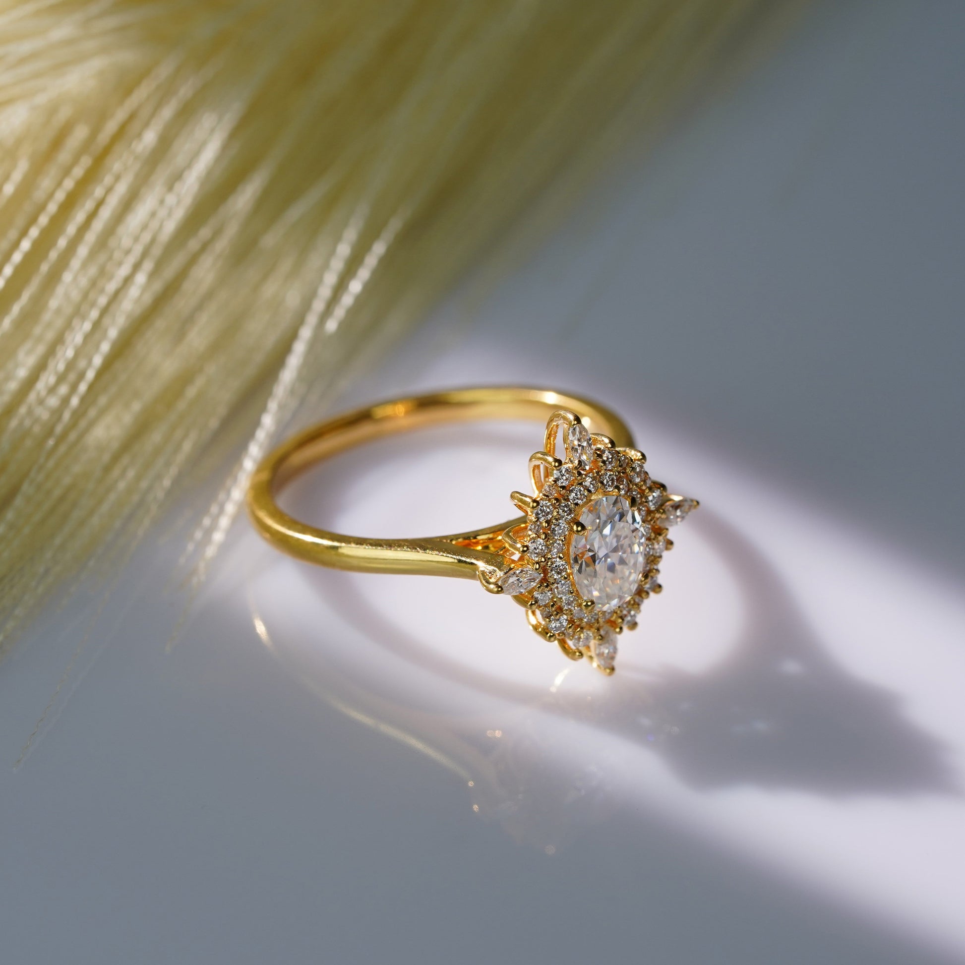 Oval Solitaire Engagement Ring – 2 CT Lab Grown Diamond