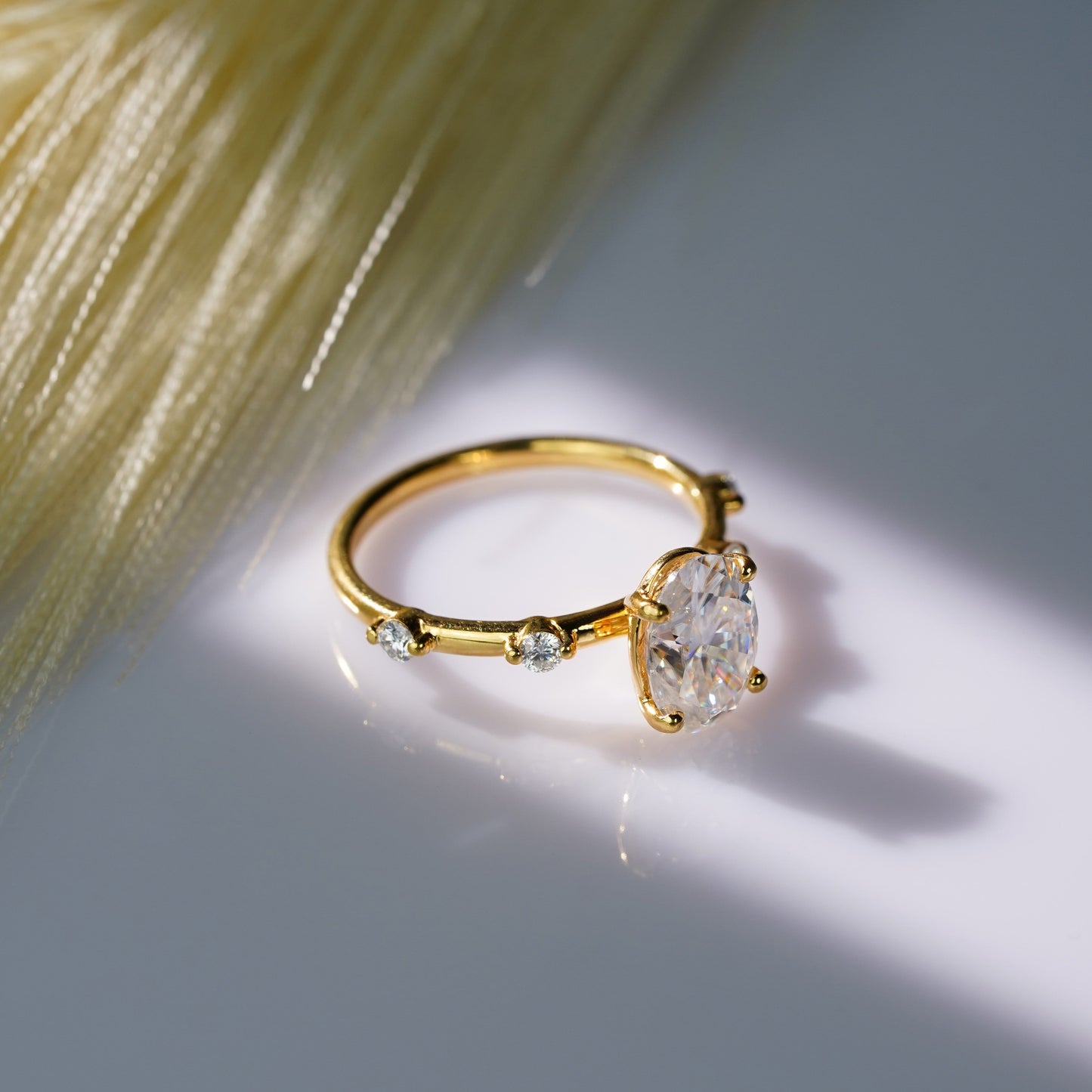 Oval Solitaire Engagement Ring – 2 CT Lab Grown Diamond
