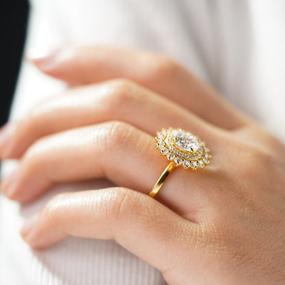 Oval Solitaire Engagement Ring – 2 CT Lab Grown Diamond