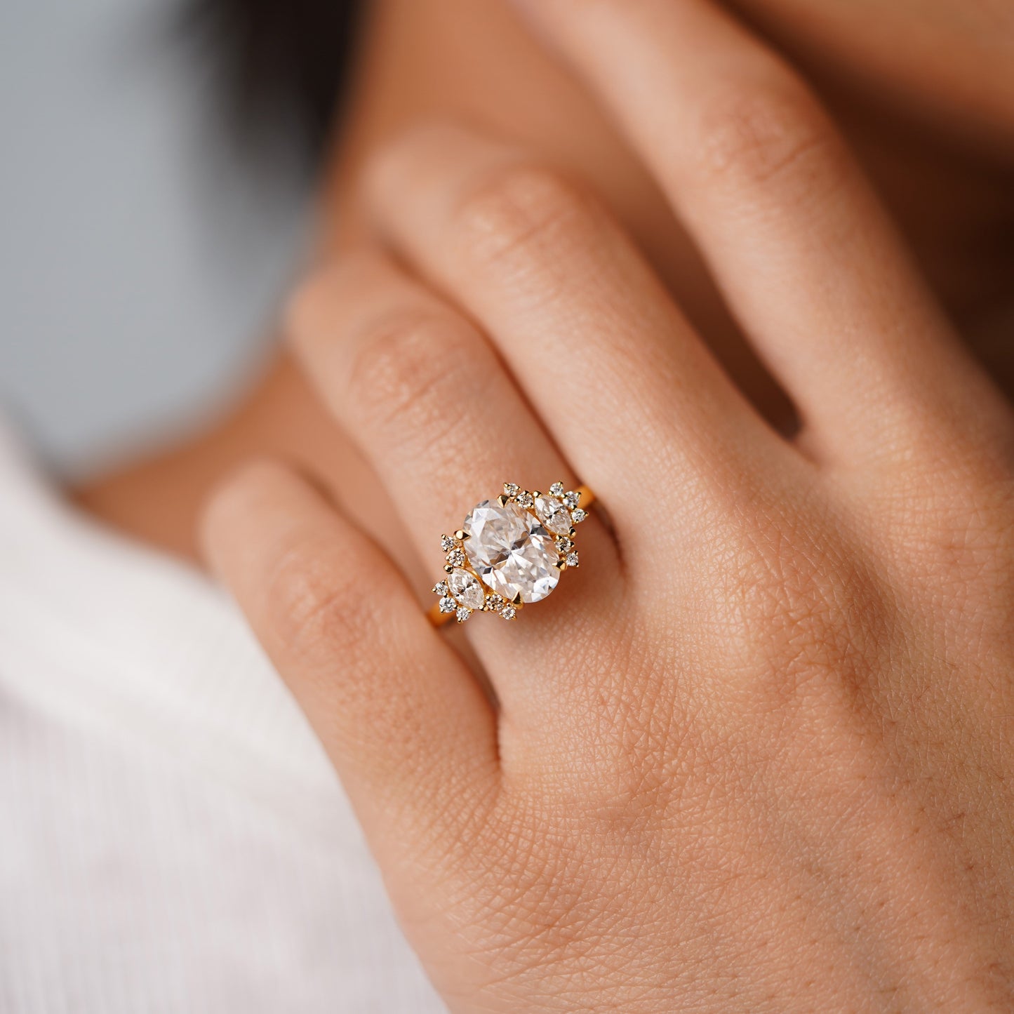 Oval Solitaire Engagement Ring – 2 CT Lab Grown Diamond