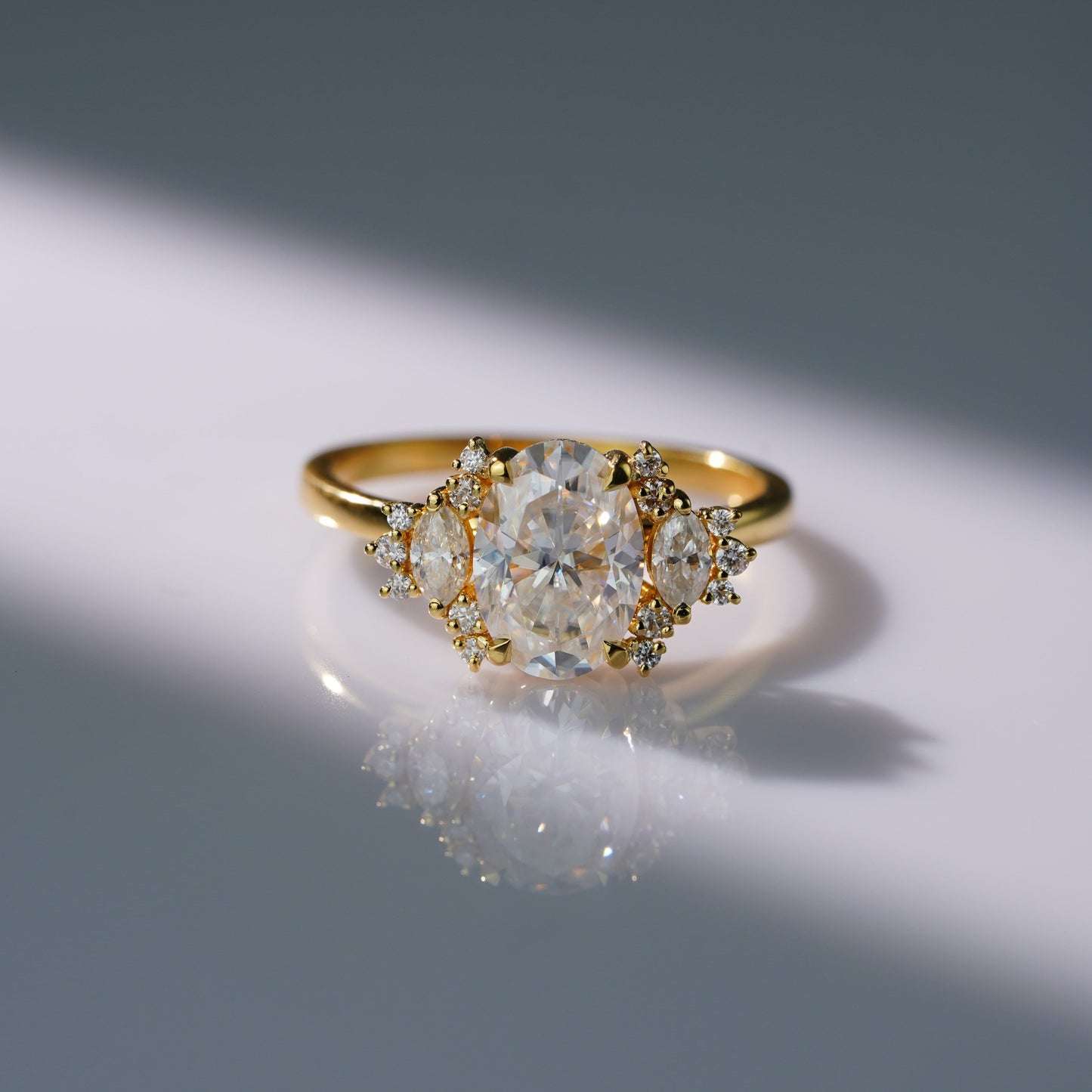 Oval Solitaire Engagement Ring – 2 CT Lab Grown Diamond