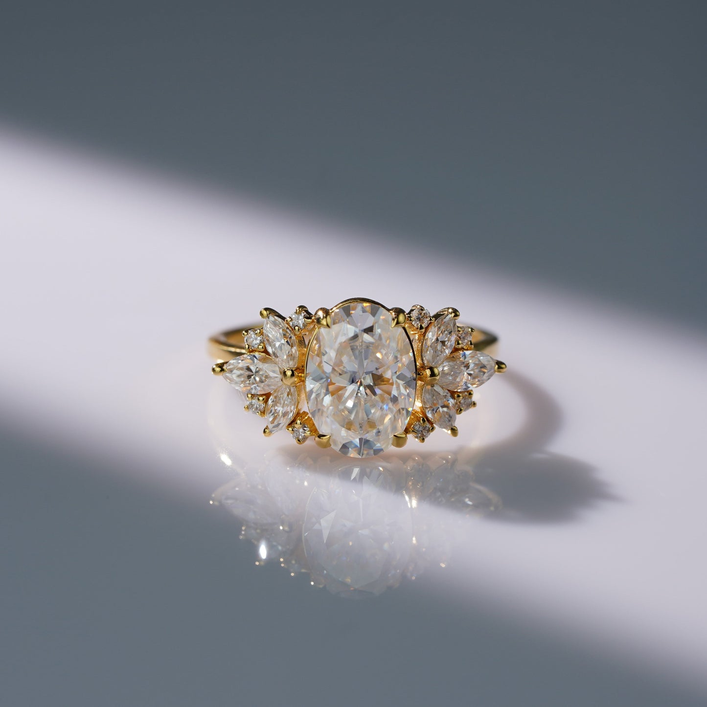Oval Solitaire Engagement Ring – 2 CT Lab Grown Diamond