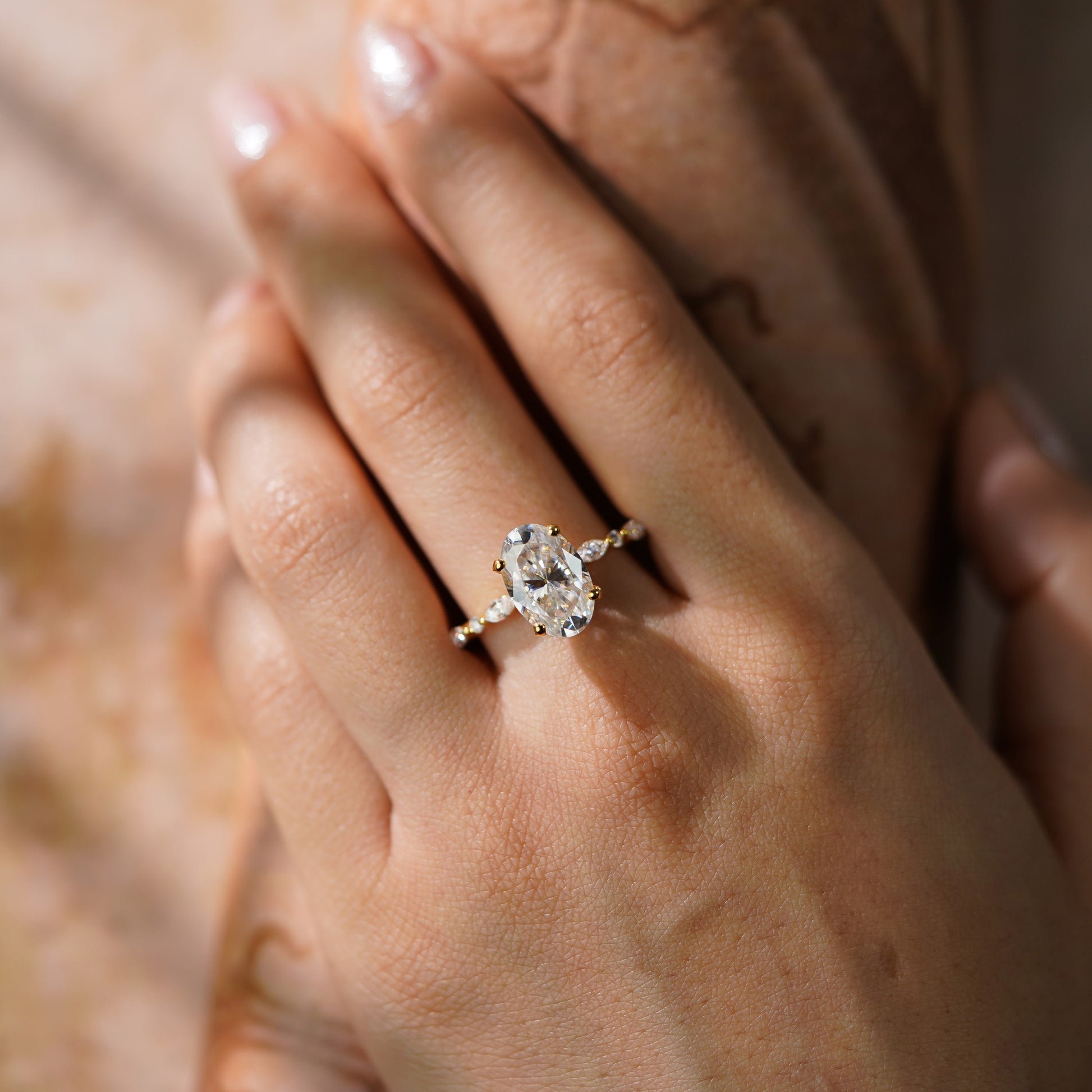Oval Solitaire Engagement Ring – 2 CT Lab Grown Diamond