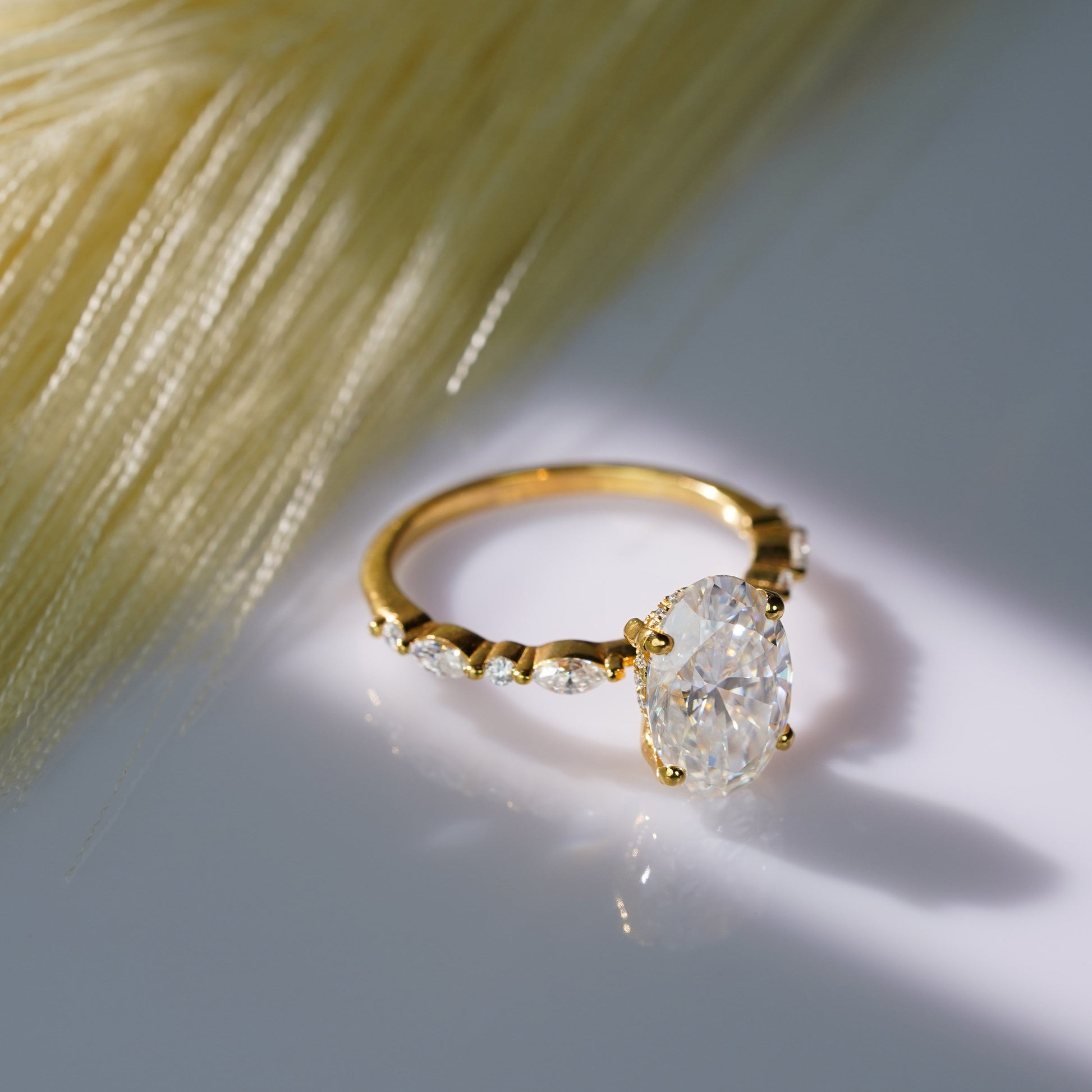Oval Solitaire Engagement Ring – 2 CT Lab Grown Diamond
