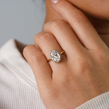 Oval Solitaire Engagement Ring – 2 CT Lab Grown Diamond