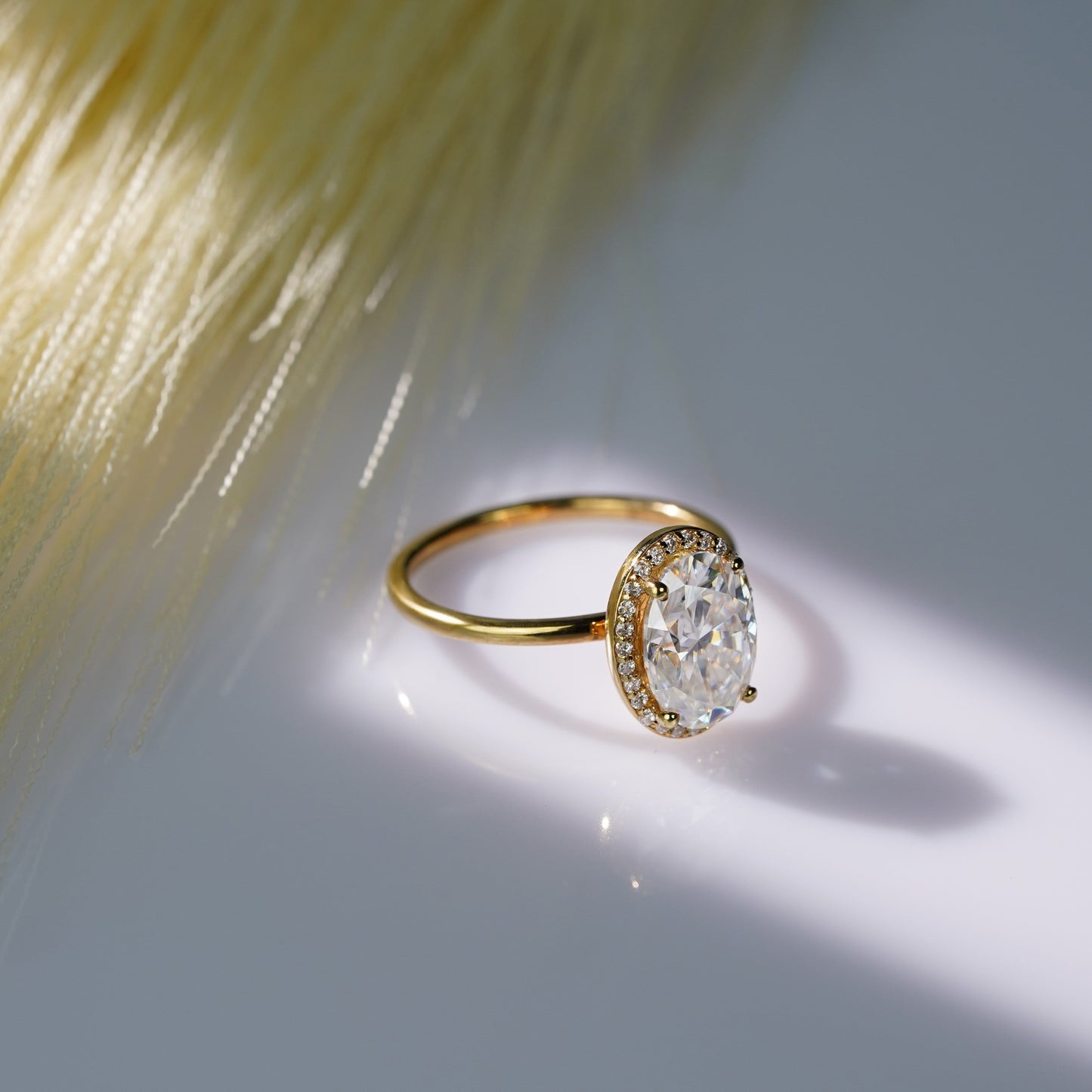 Oval Solitaire Engagement Ring – 2 CT Lab Grown Diamond