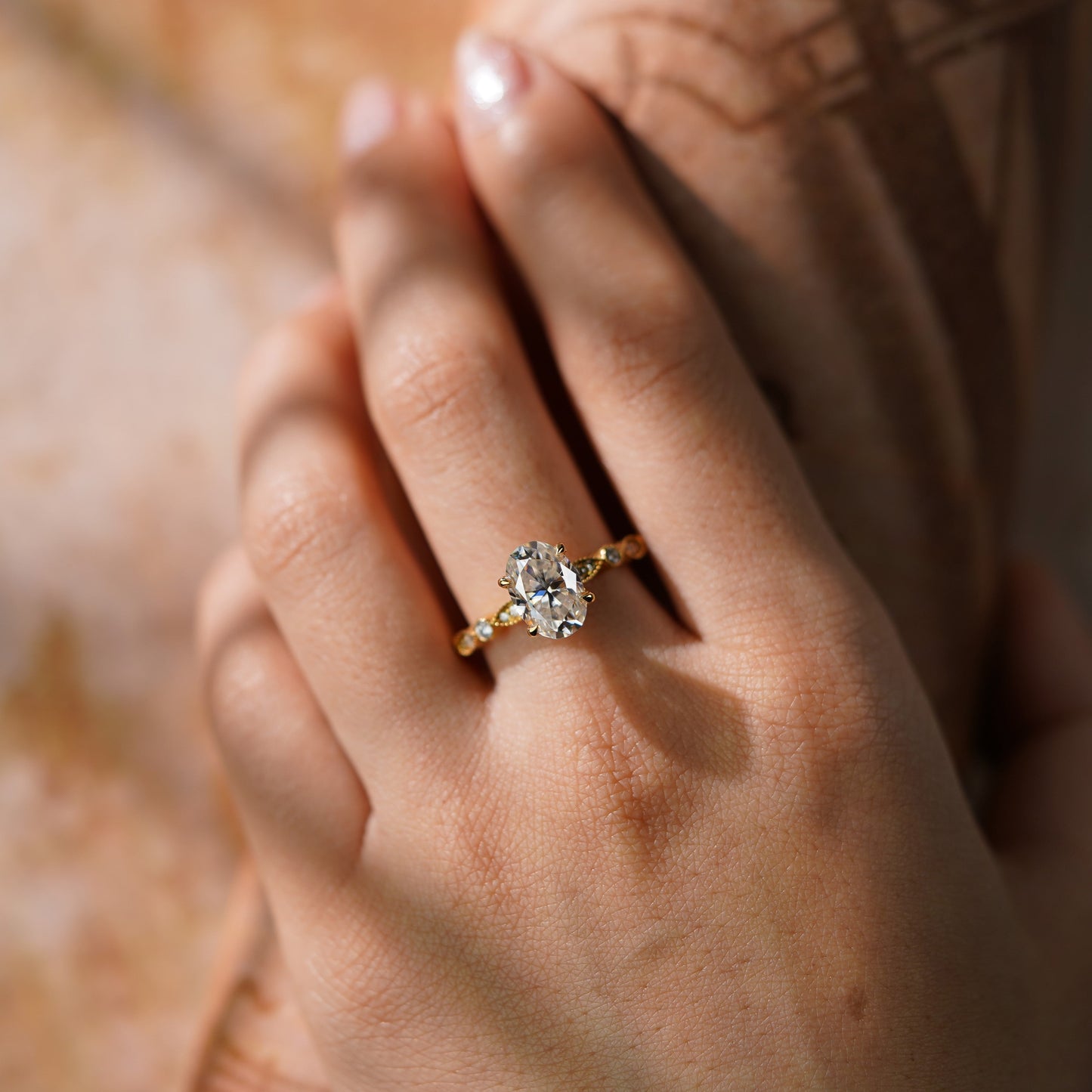 Oval Solitaire Engagement Ring – 2 CT Lab Grown Diamond