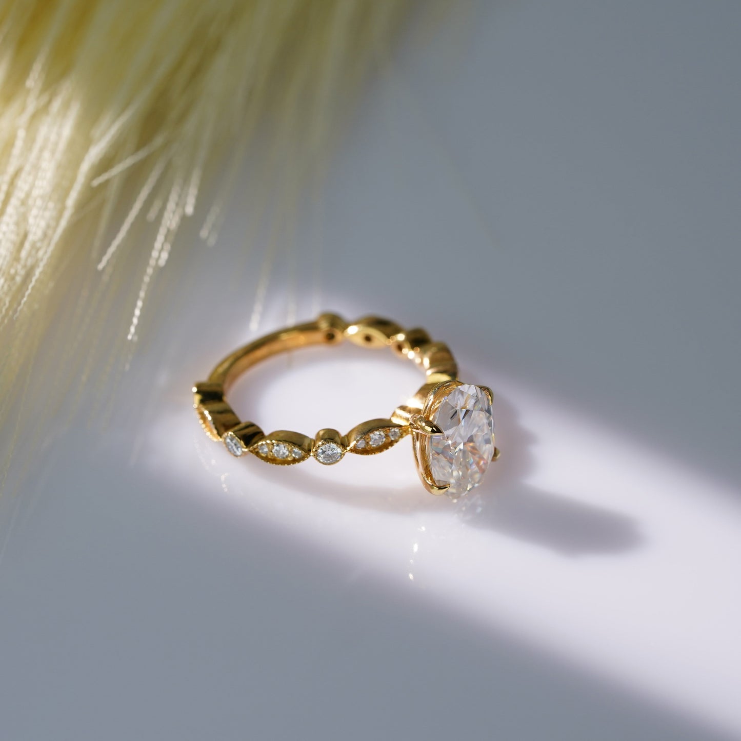 Oval Solitaire Engagement Ring – 2 CT Lab Grown Diamond