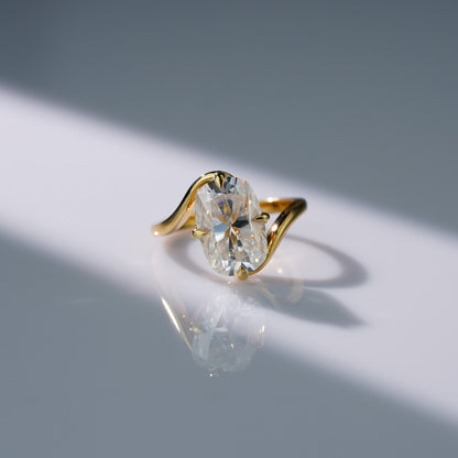 Oval Solitaire Engagement Ring – 2 CT Lab Grown Diamond