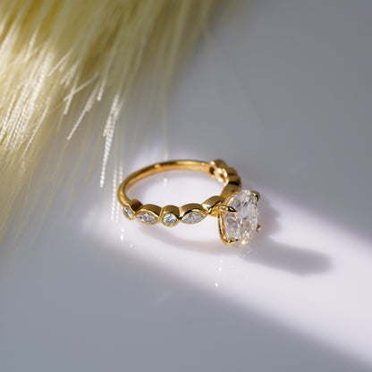Oval Solitaire Engagement Ring – 2 CT Lab Grown Diamond