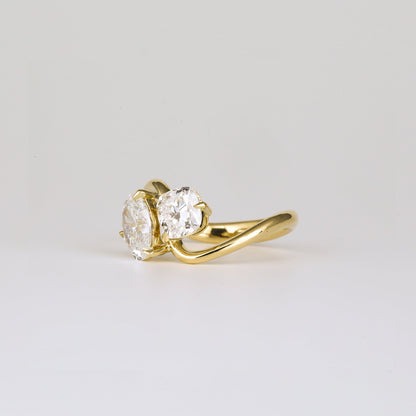 2.31 TCW Oval & Cushion Toi Et Moi Lab Grown Diamond Engagement Ring