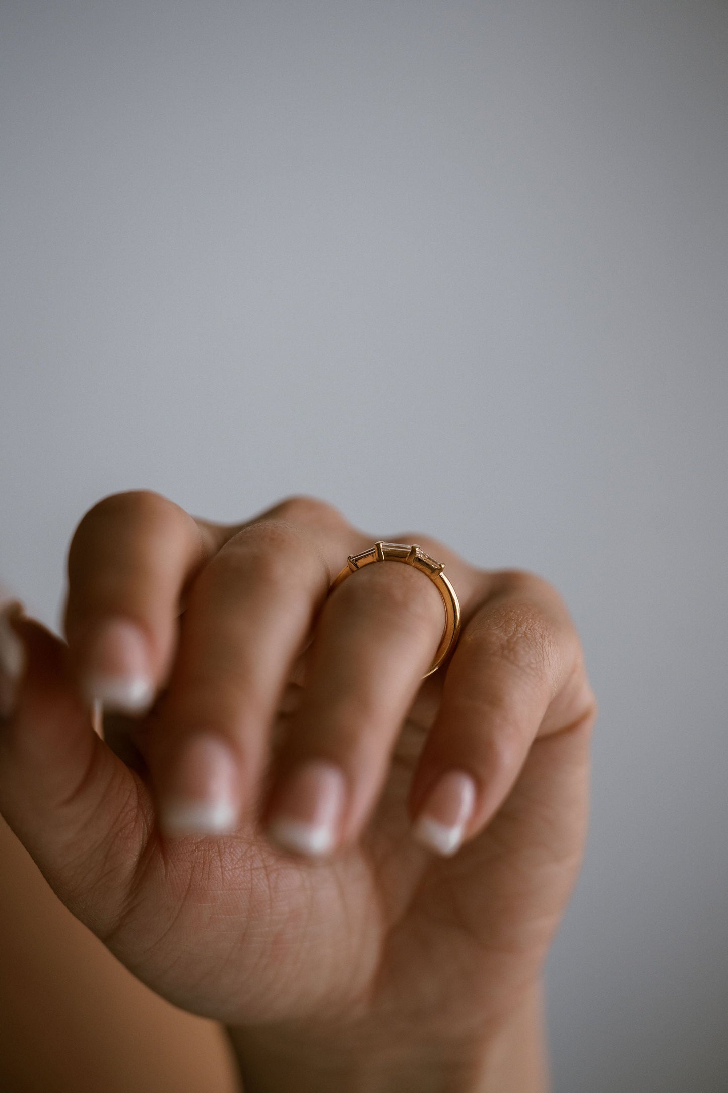 0.25 TCW Round Shaped Half Eternity Lab Grown Diamond Wedding Band