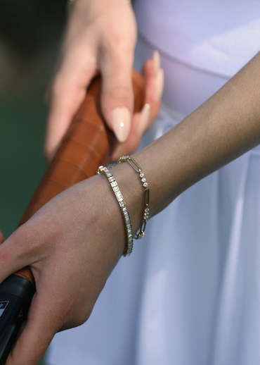 4 TCW Baguette Stones Lab Grown Diamond Tennis Bracelet