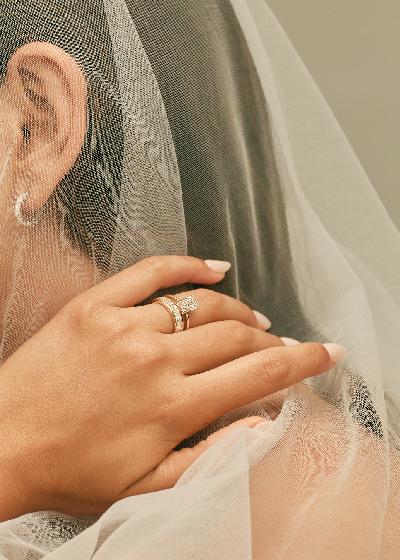 Marquise Shaped Three Stone Lab Grown Diamond Engagement Ring