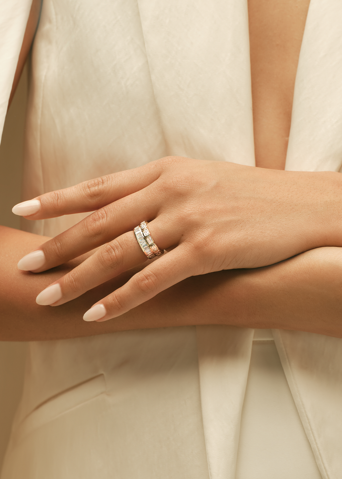 Marquise Shaped Three Stone Lab Grown Diamond Engagement Ring