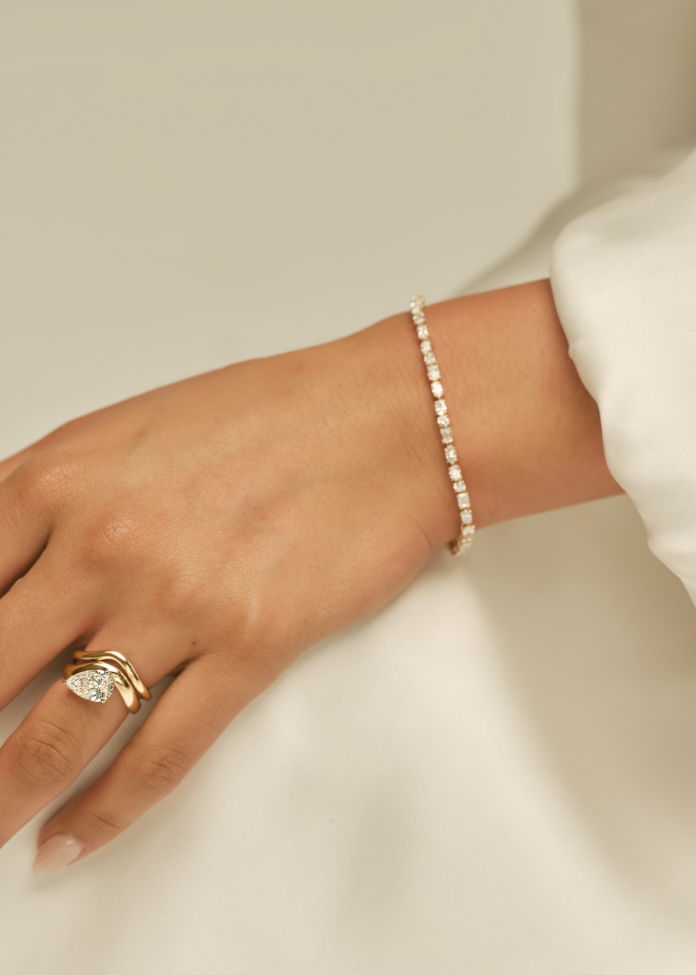 4.5 TCW Multi Stones Lab Grown Diamond Tennis Bracelet