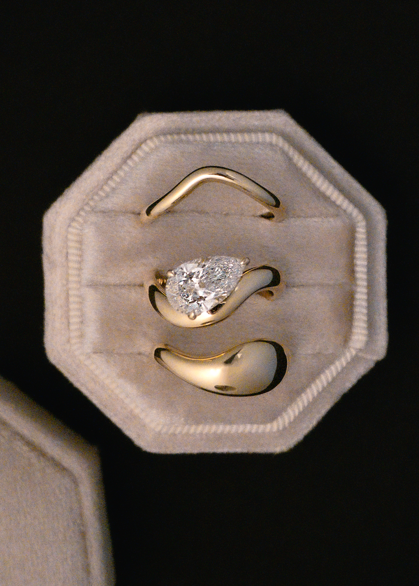 0.25 TCW Round Shaped Half Eternity Lab Grown Diamond Wedding Band