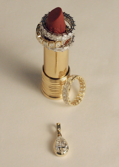 0.25 TCW Round Shaped Half Eternity Lab Grown Diamond Wedding Band