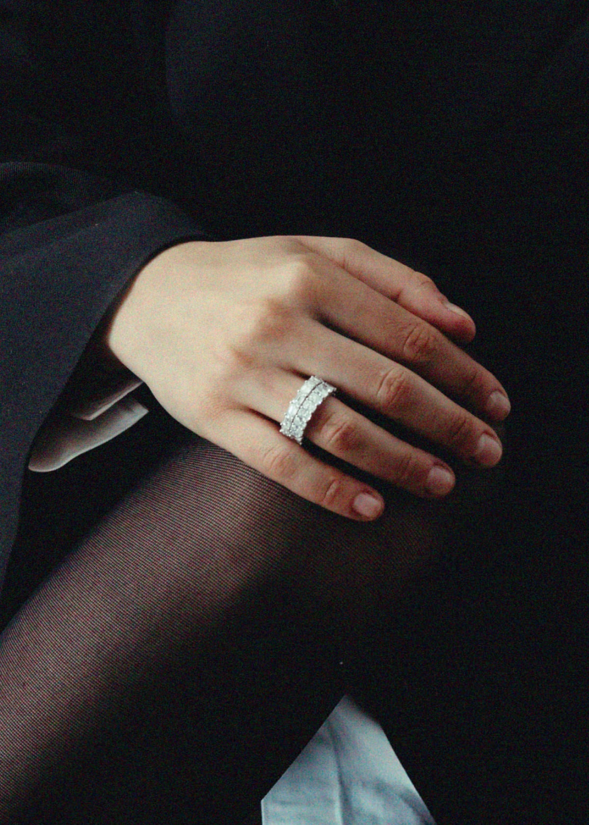 0.25 TCW Round Shaped Half Eternity Lab Grown Diamond Wedding Band