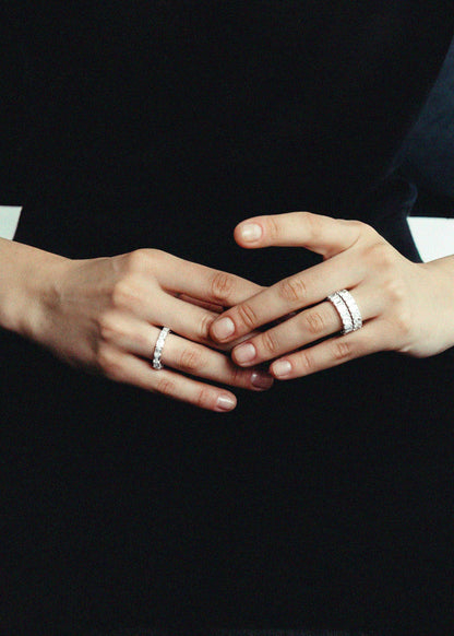 0.25 TCW Round Shaped Half Eternity Lab Grown Diamond Wedding Band