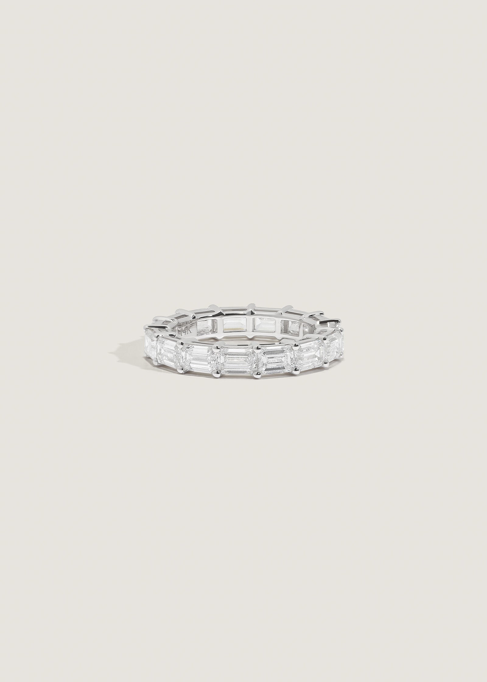 0.25 TCW Round Shaped Half Eternity Lab Grown Diamond Wedding Band