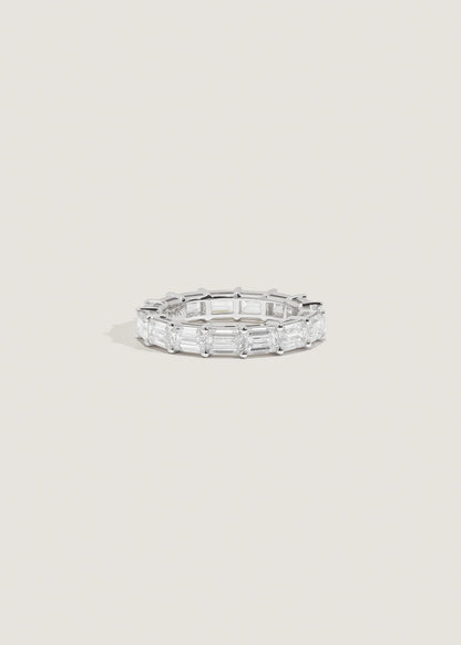 0.25 TCW Round Shaped Half Eternity Lab Grown Diamond Wedding Band