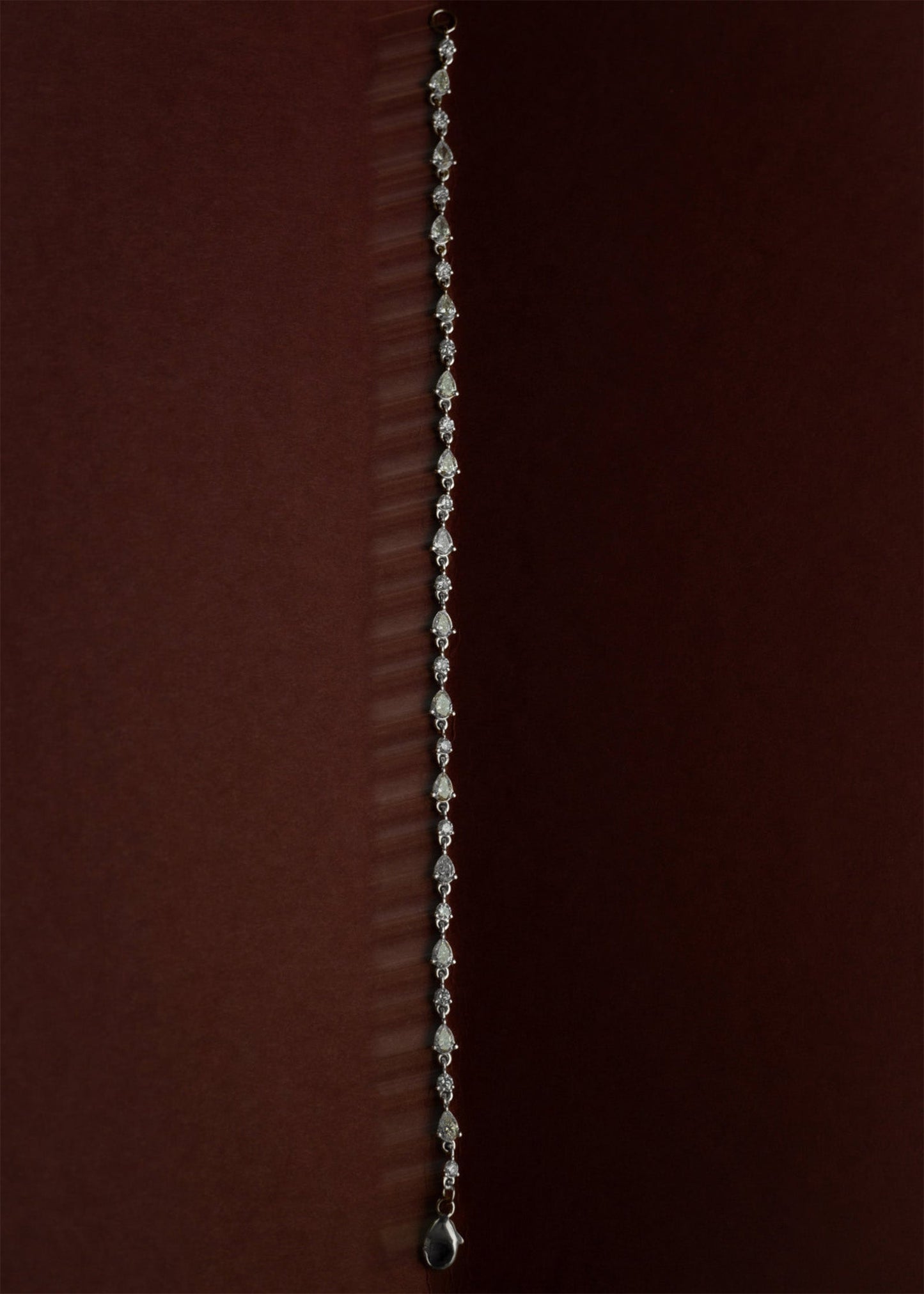 2.5 TCW Pear & Round Lab Grown Diamond Tennis Bracelet