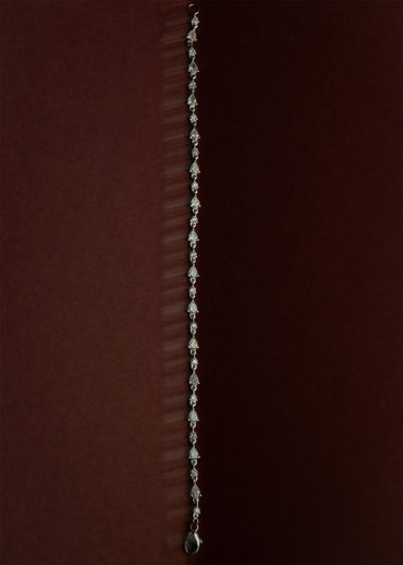 2.5 TCW Pear & Round Lab Grown Diamond Tennis Bracelet