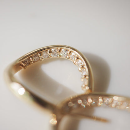 0.54 TCW Round Shaped Lab Grown Diamond Hoop Earrings