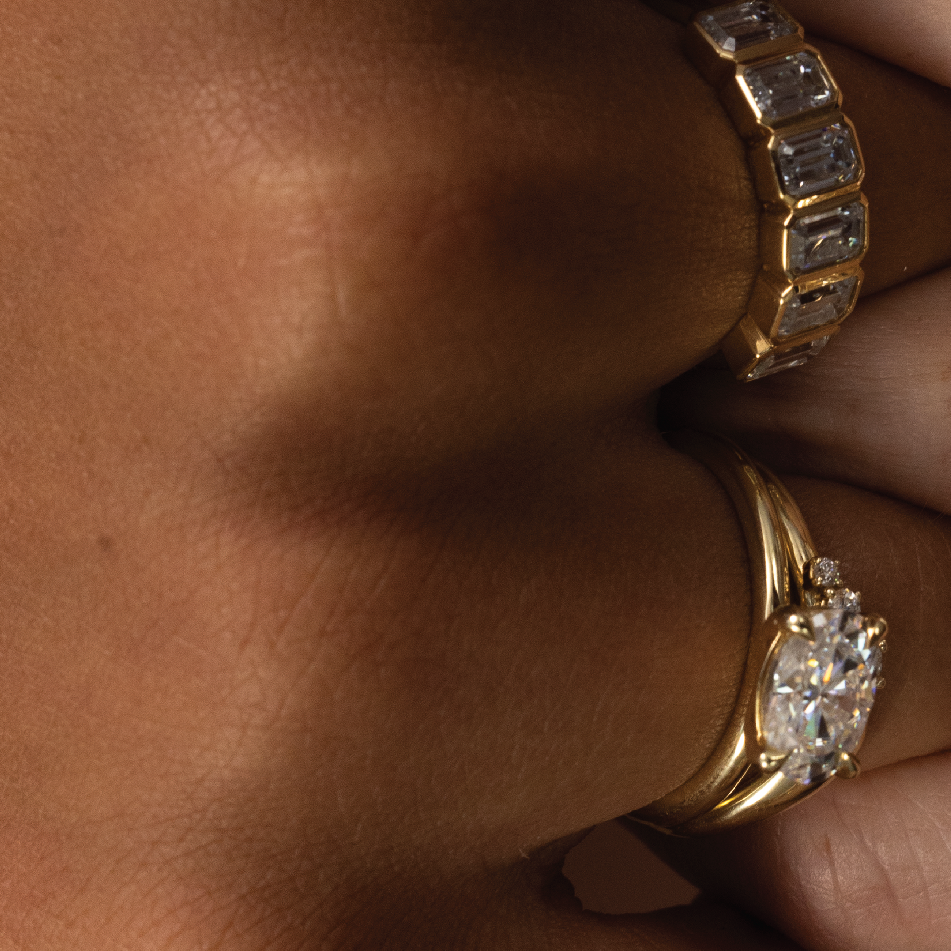 Marquise Cut Cluster Styled Lab Grown Diamond Engagement Ring